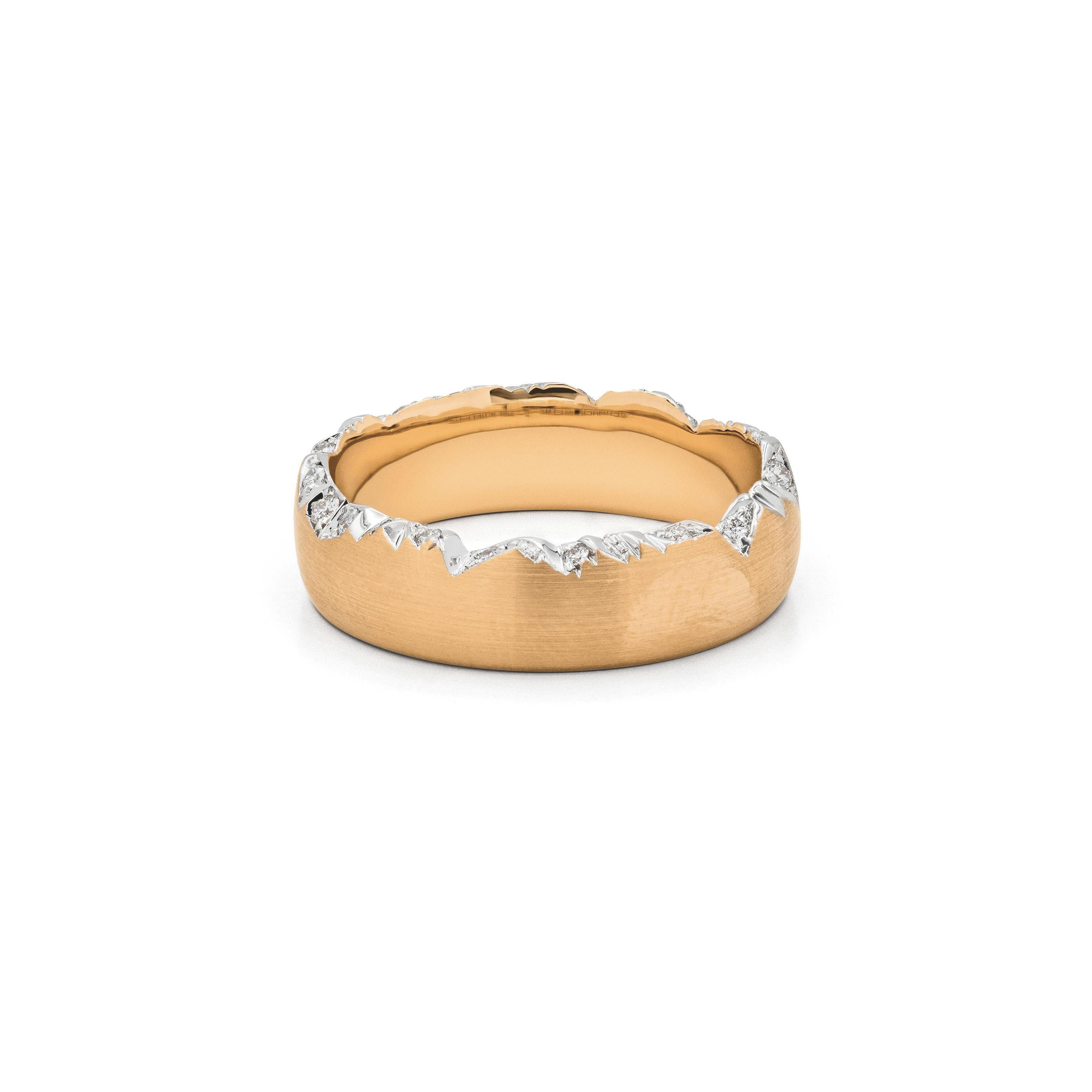 Schmuckwerk wedding ring Alps, red gold, GT365-RG
