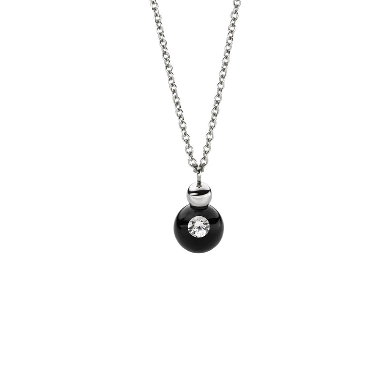 Schmuckwerk Collier Glasklar, Edelstahl, DH207-ST-GS