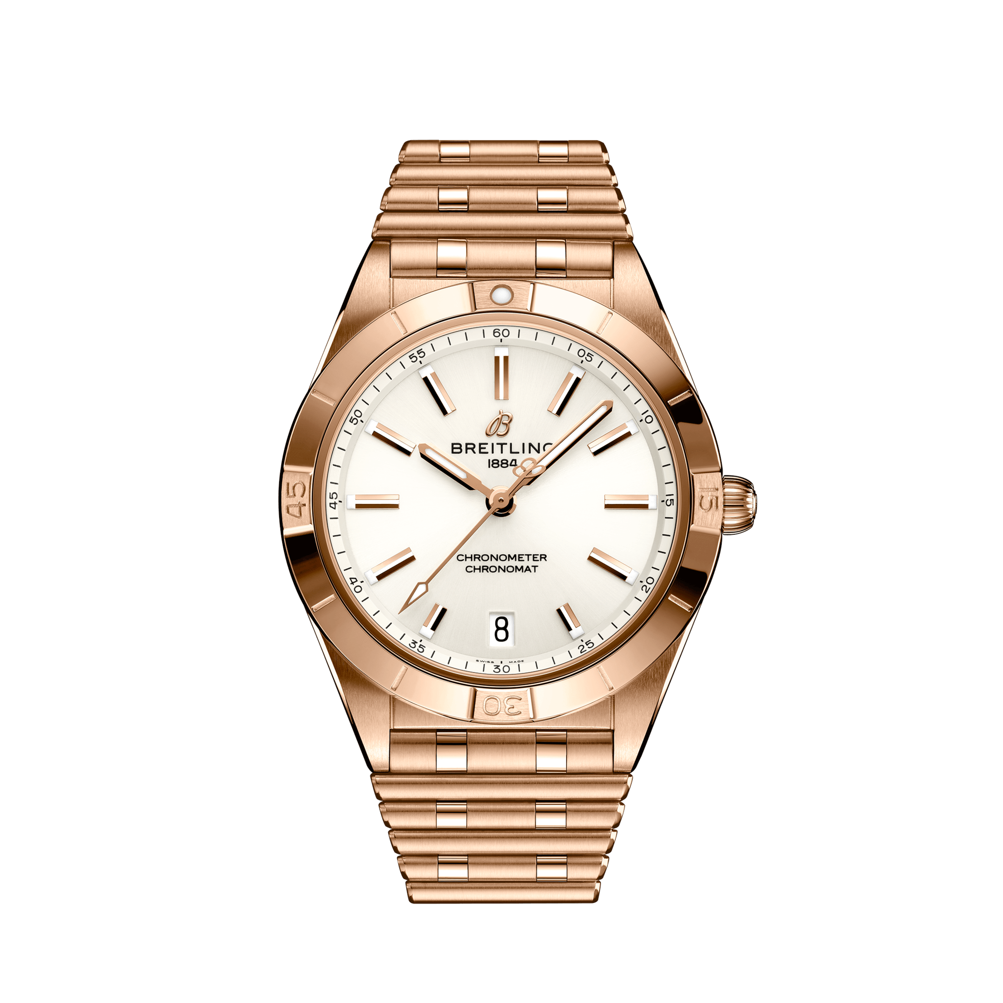 Breitling Damenuhr Chronomat GG weiß R10380101A1R1