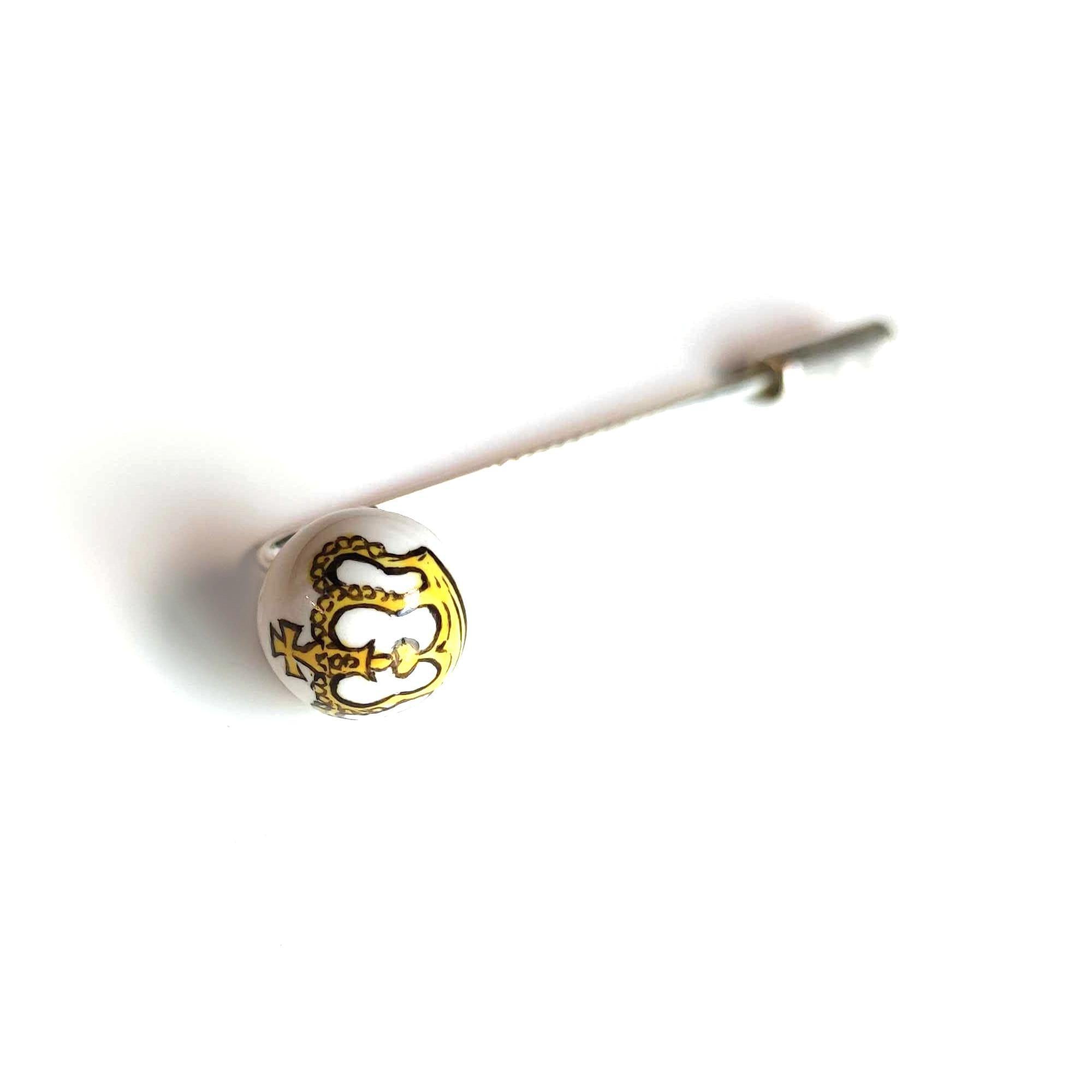 Crown pin, silver