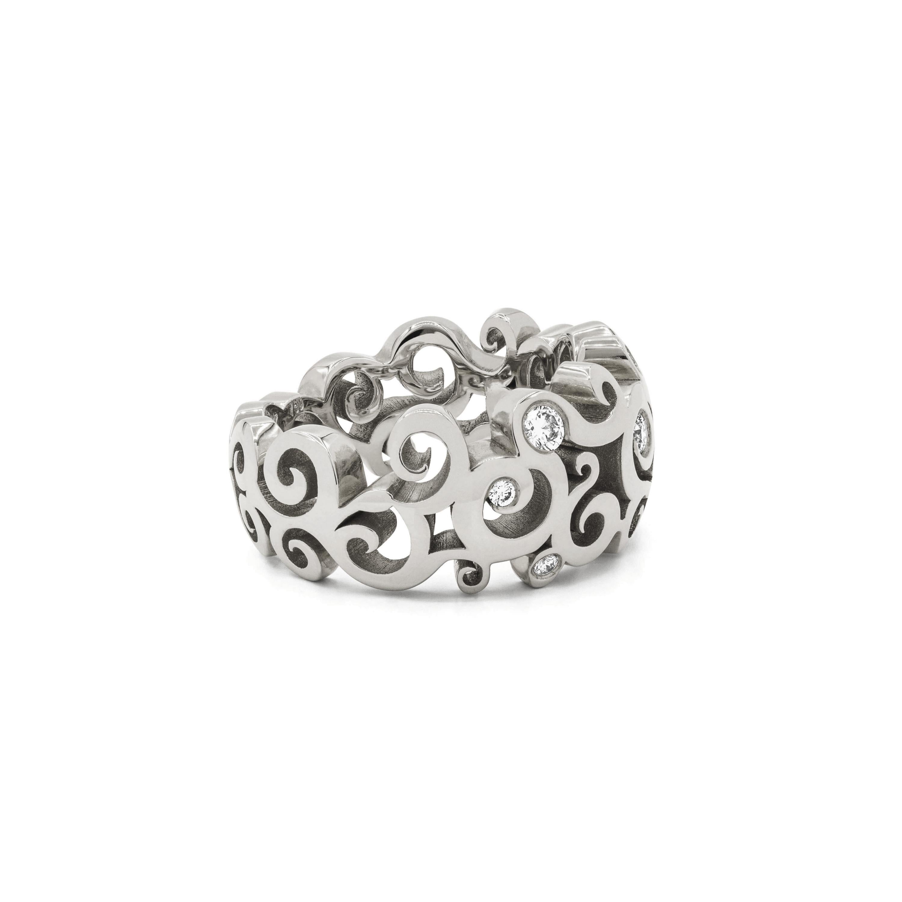 Schmuckwerk ring diamond fever, platinum, QR305-PT
