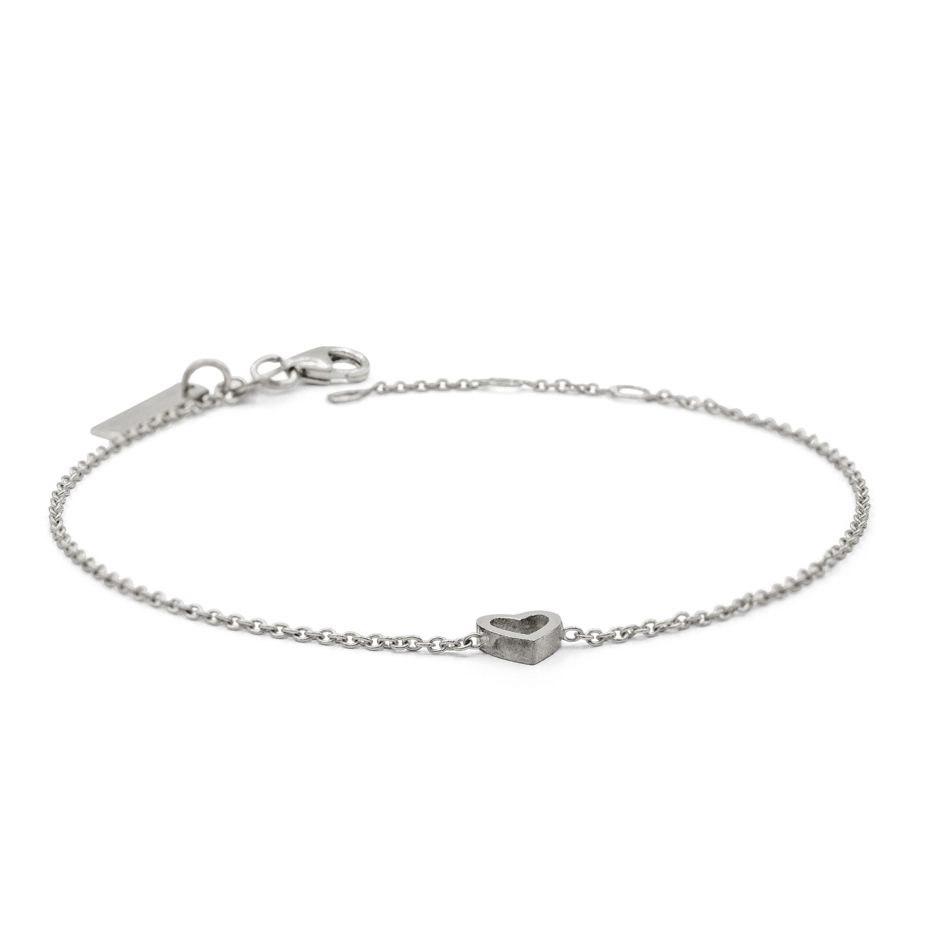 Minitials Armband Herz offen Weißgold CB-SIG-M1