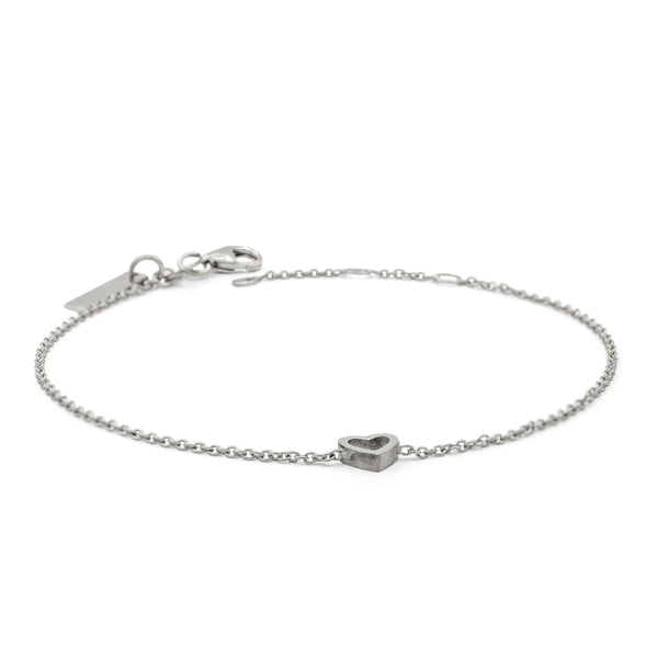 Minitials Armband Herz offen Weißgold CB-SIG-M1