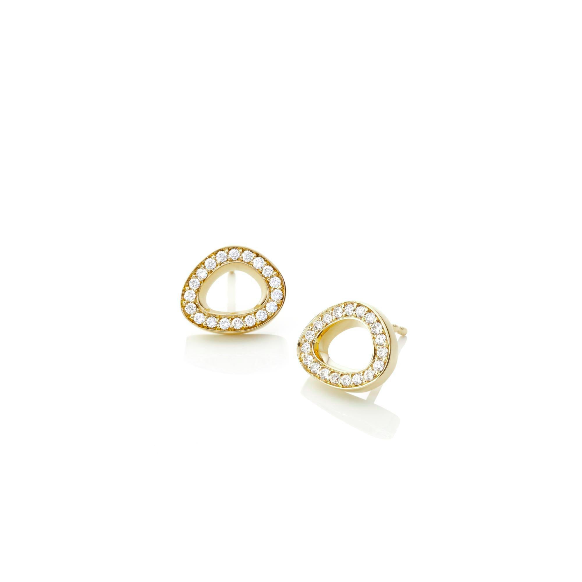 Schmuckwerk stud earrings diamond fever, yellow gold, EO105-GG