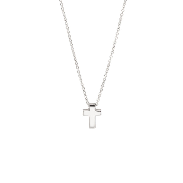 Minitials Collier Kreuz, Weißgold, N-SIG-M1