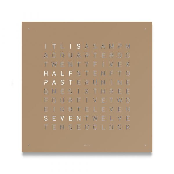 Qlocktwo Frontcover für Wanduhr Earth 45 | Hazelnut | FCHAPC