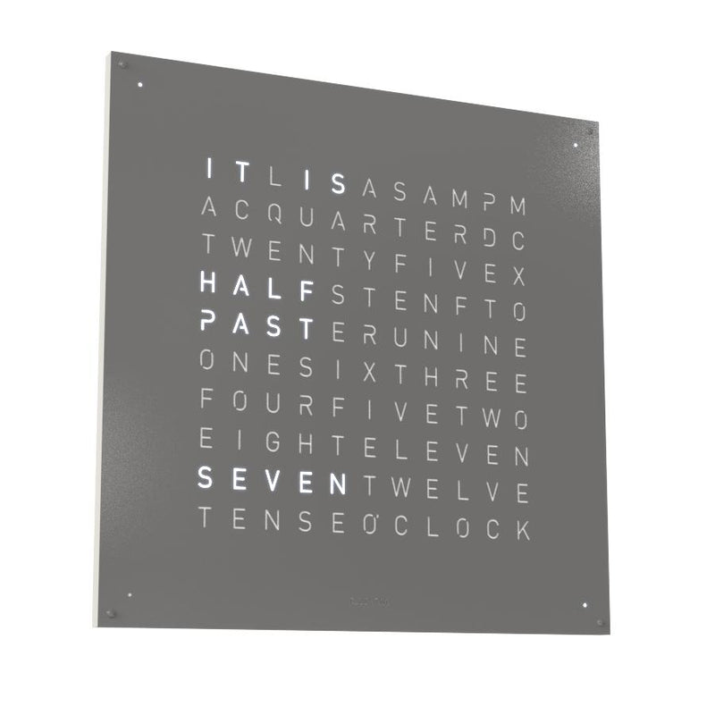 Qlocktwo Wanduhr Earth 90 | Grey Pepper | LG4GRPC