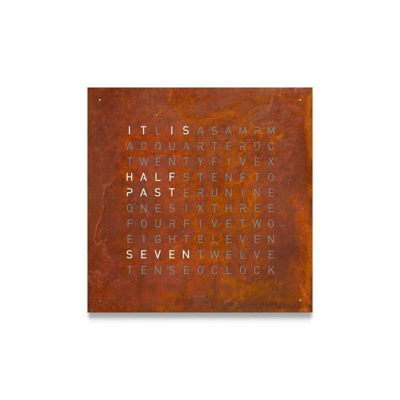 Qlocktwo Frontcover für Tischuhr Earth 13.5 | Rust | FTRT