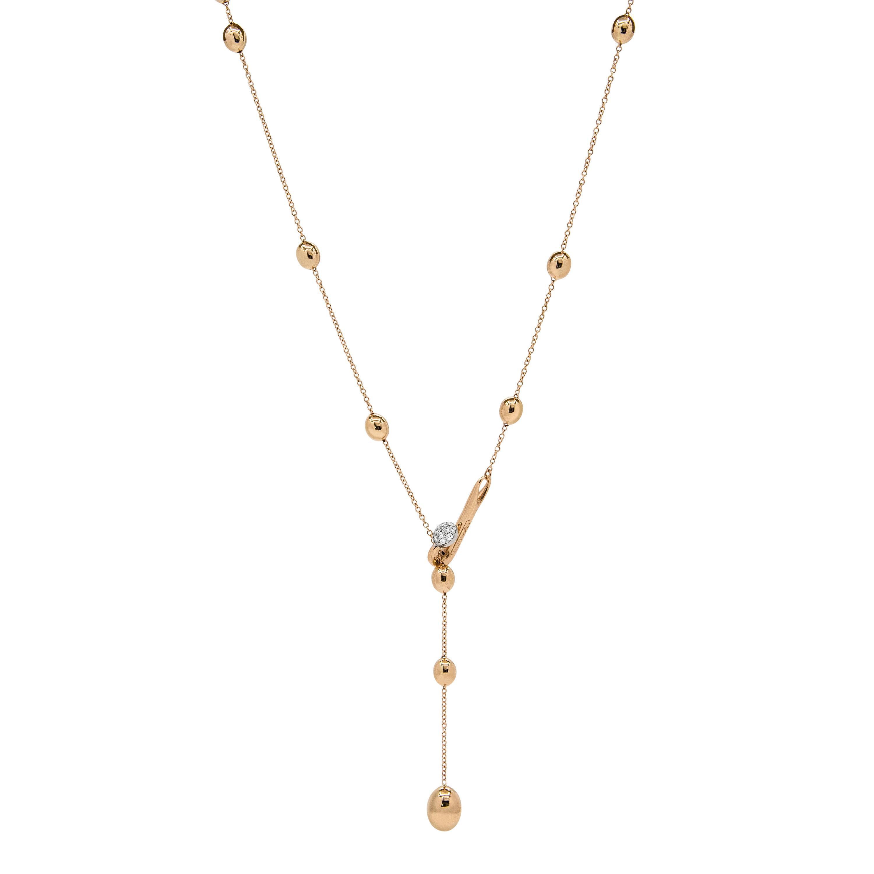 Nani's necklace Sunset Soffio, white diamonds, CS10-583_rose