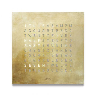 Qlocktwo front cover Classic Silver & Gold FCSG