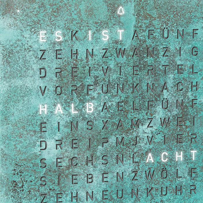 Qlocktwo Frontcover für Tischuhr Earth 13.5 | Vintage Copper | FTVICO