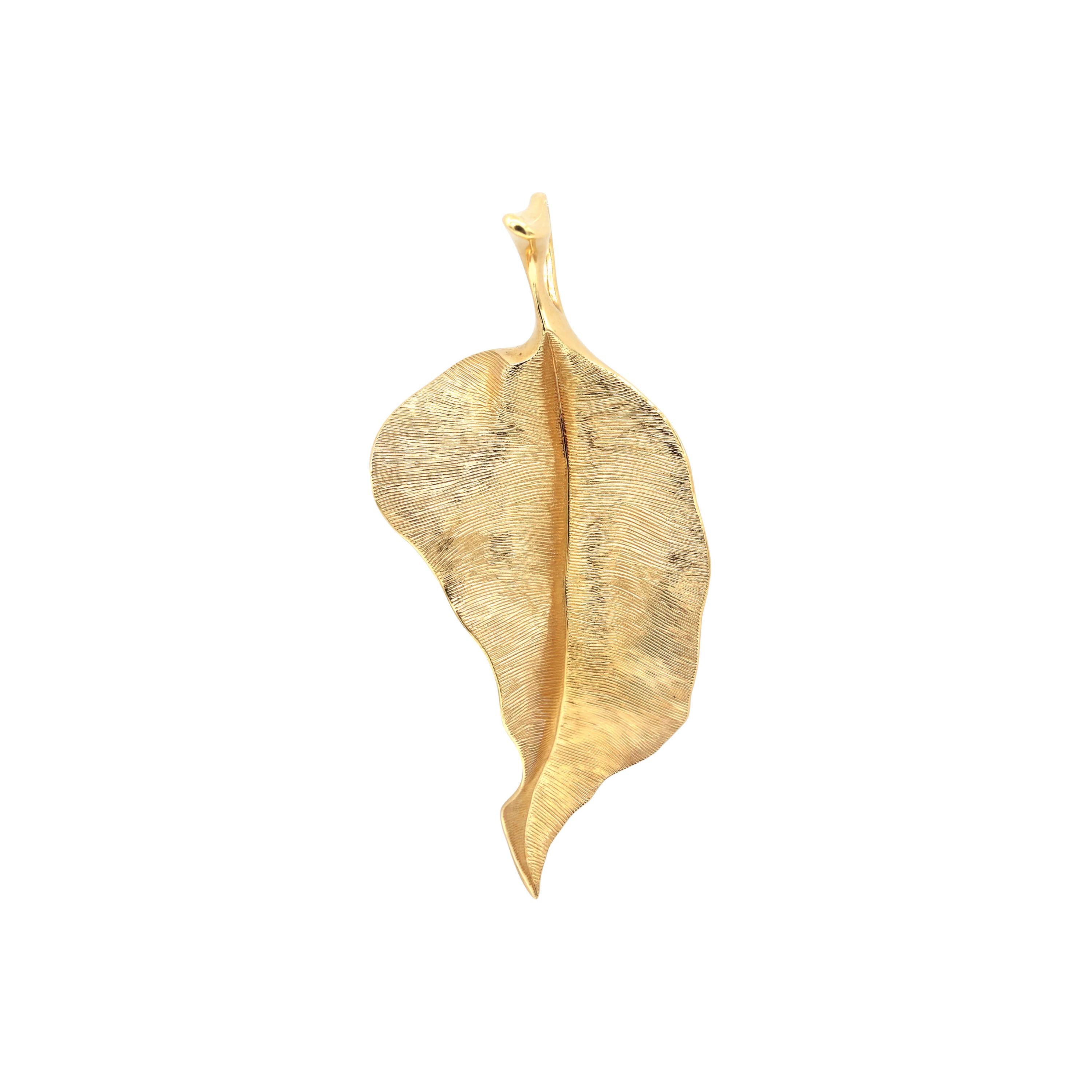 Ole Lynggaard Anhänger Leaves, Gelbgold, A2871-401