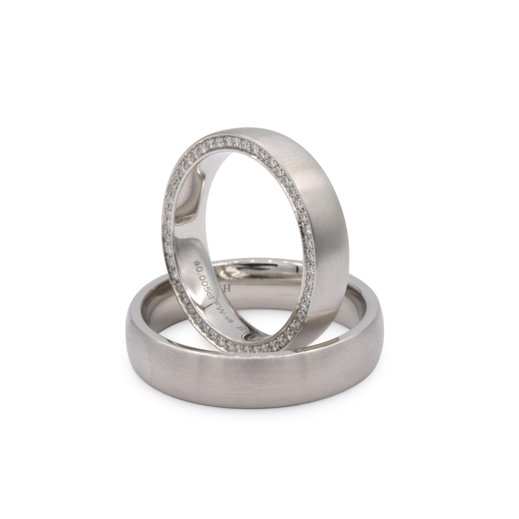 Henrich &amp; Denzel wedding ring sidecut platinum diamonds P4821.88/0