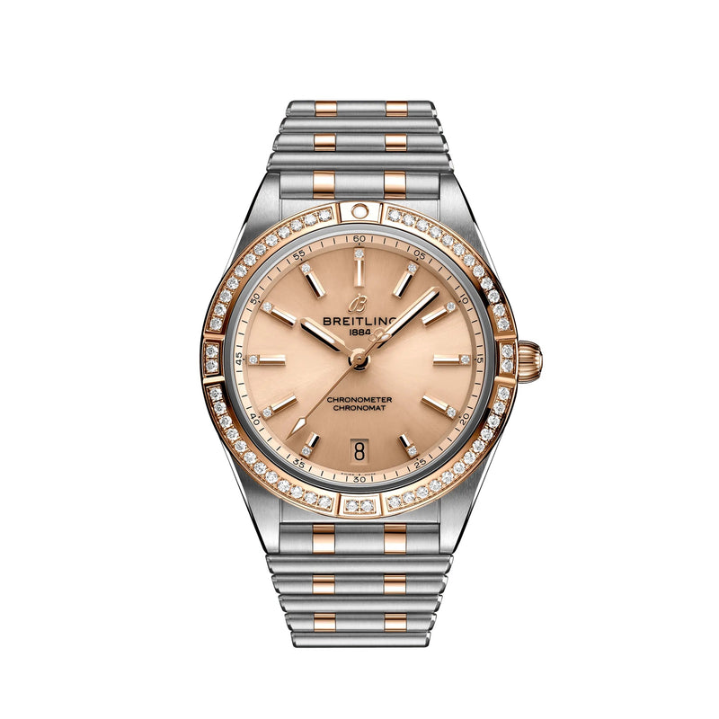 Breitling Damenuhr Chronomat Bronze Diamantlünette U10380591K1U1