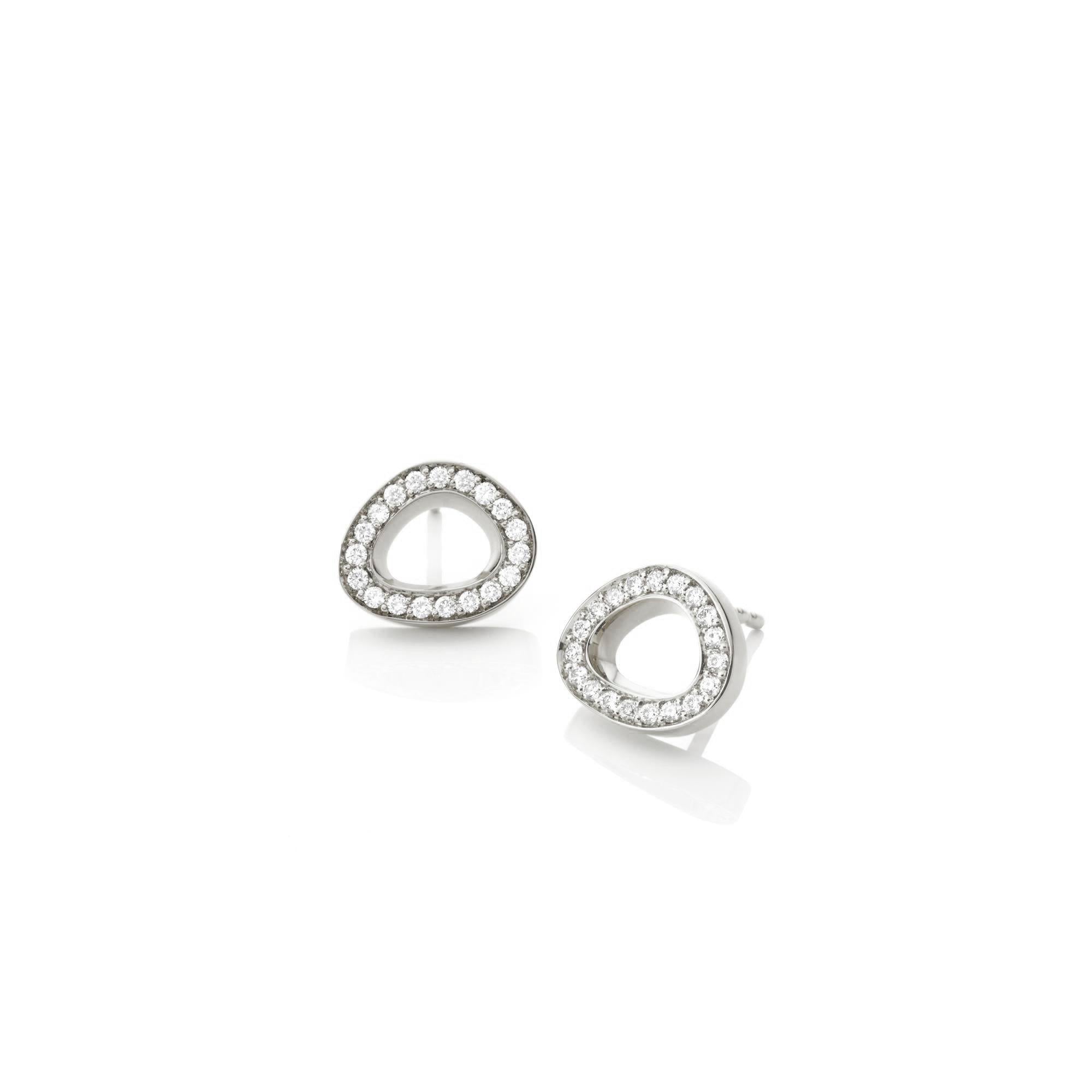Schmuckwerk stud earrings diamond fever, white gold, EO105-WG
