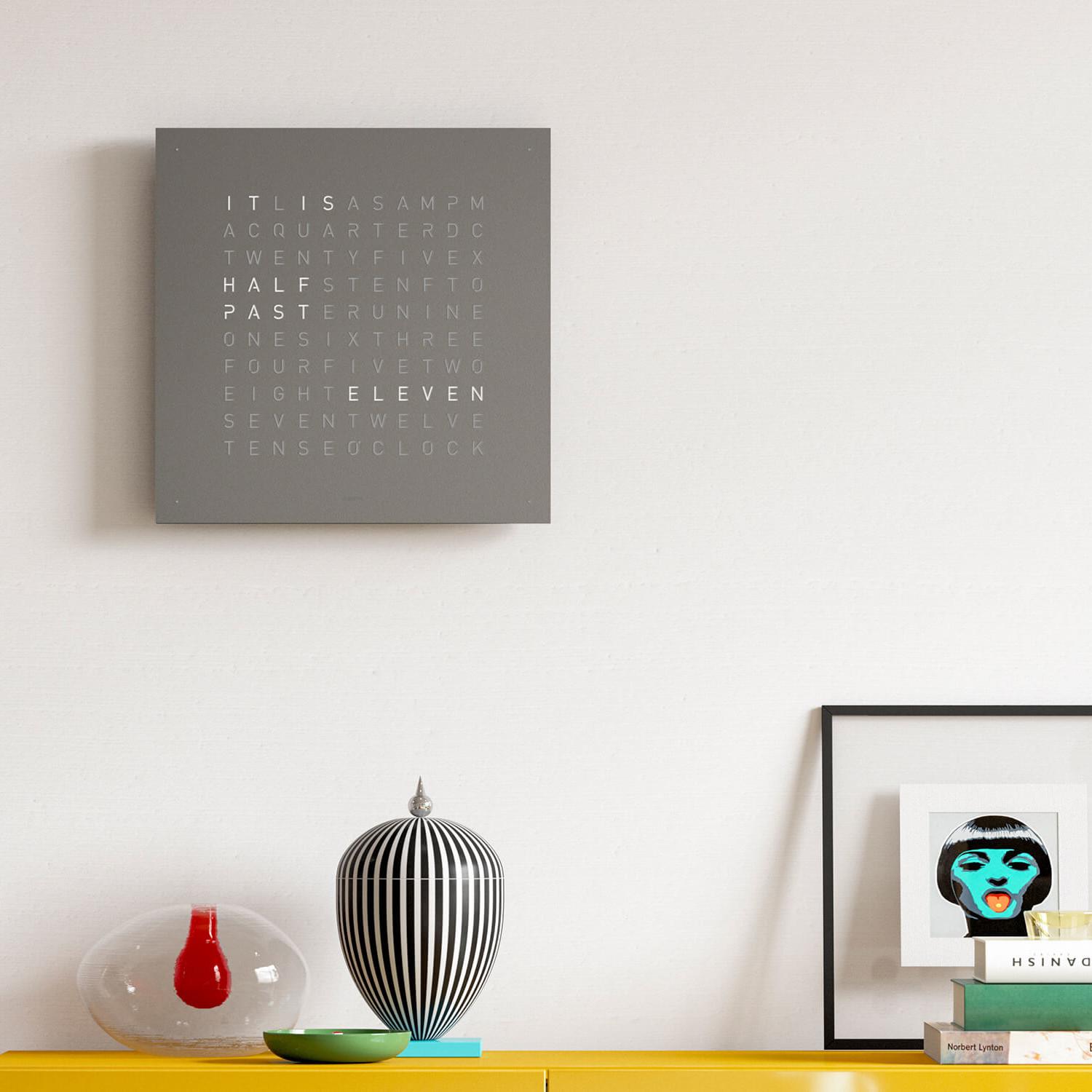Qlocktwo Wall Clock Classic Gray Pepper QT4GP