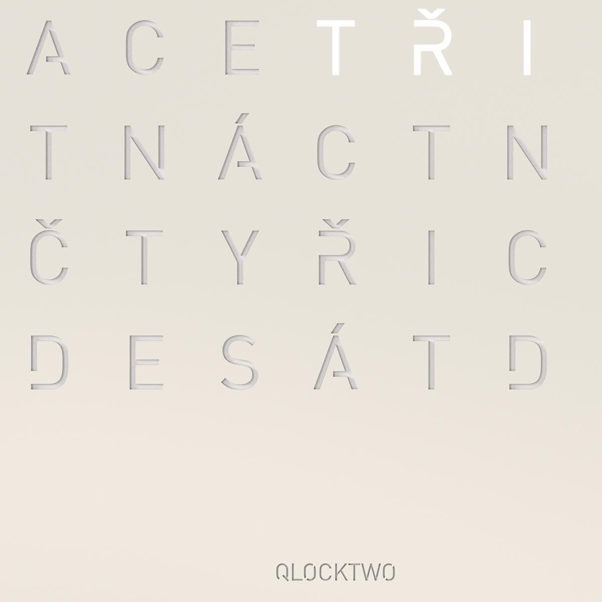 Qlocktwo Wanduhr Earth 90, White Pepper, LG4WHPC