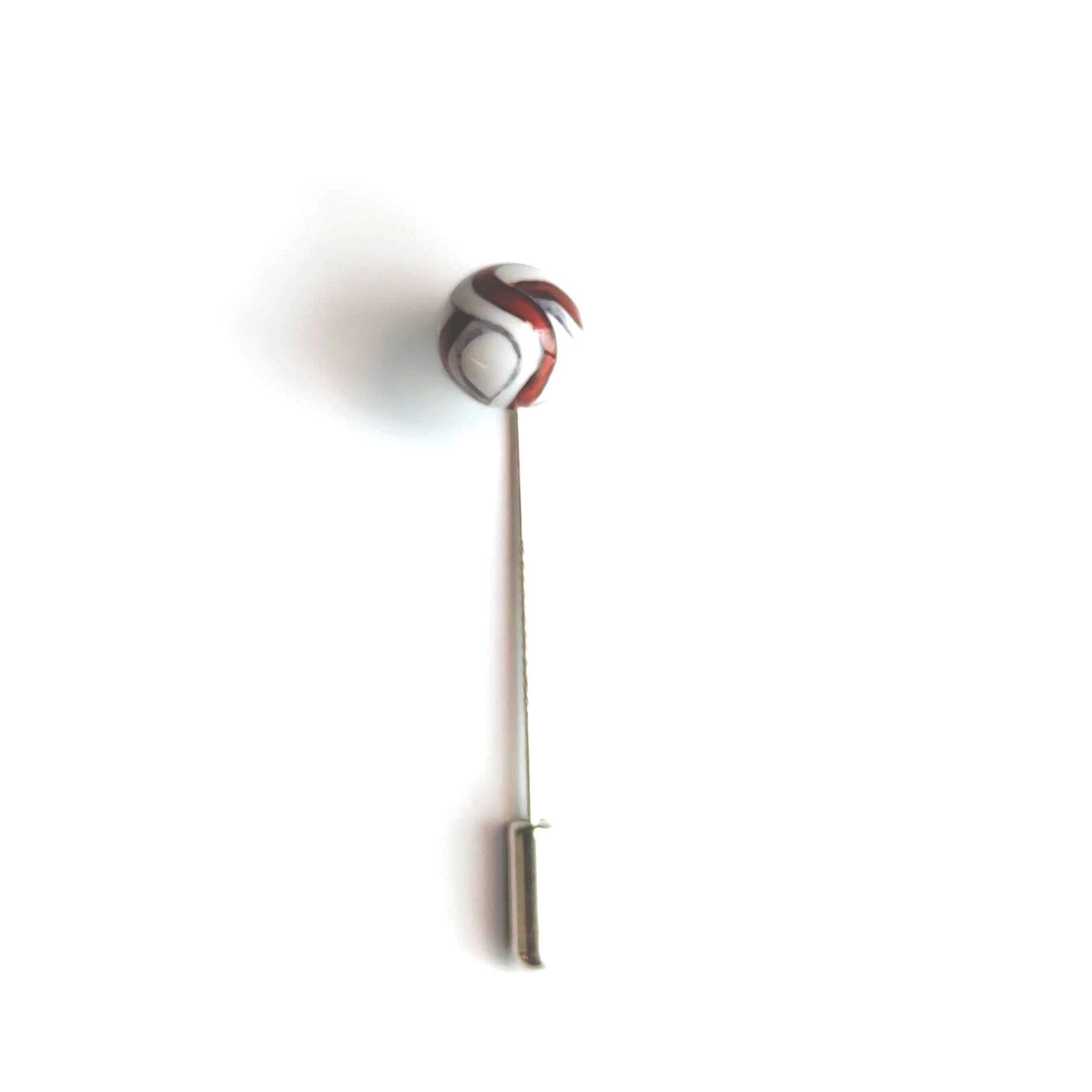 Flag pin, silver
