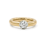 Schmuckwerk Solitaire-Ring Alpen, Gelbgold, GR424-GG