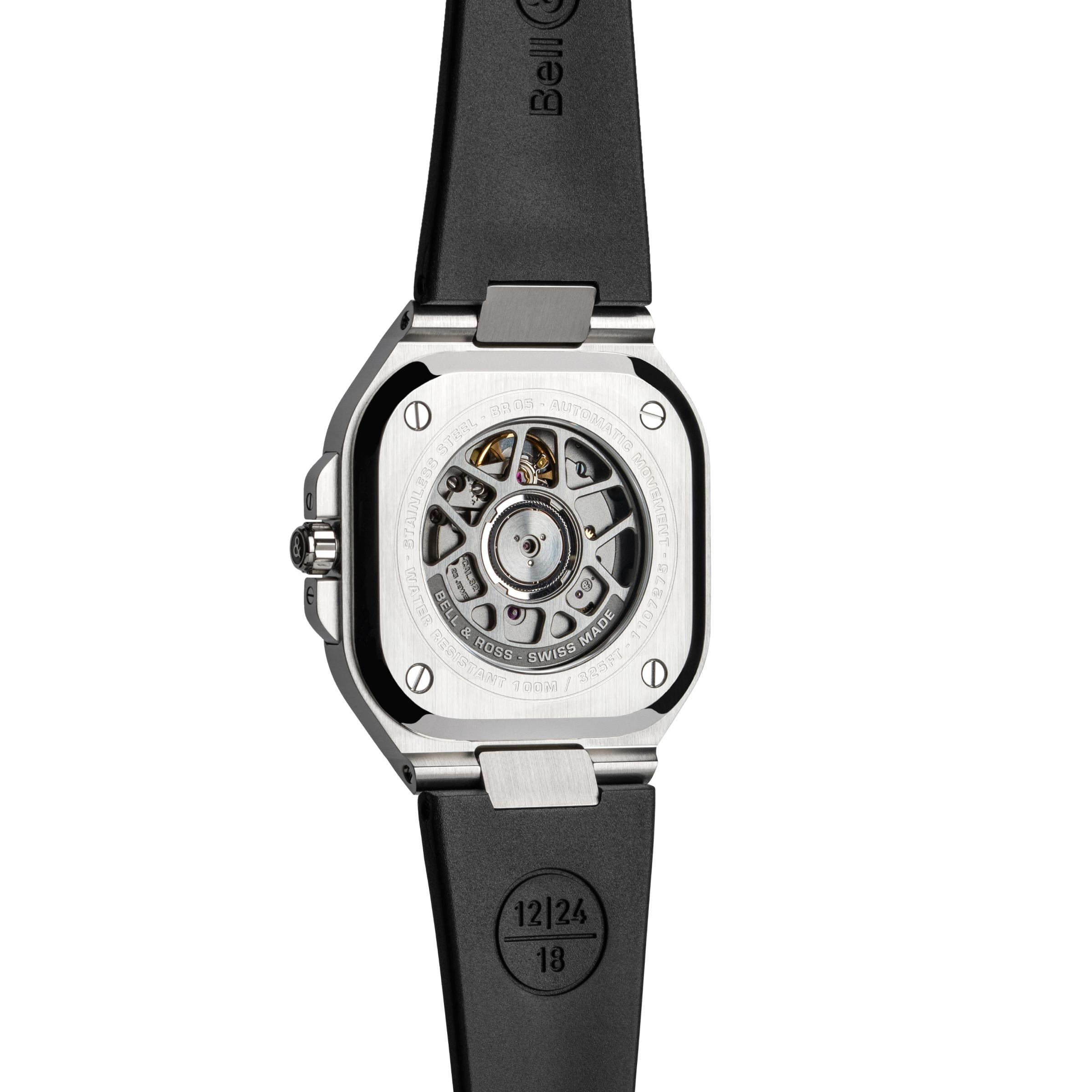 Bell &amp; Ross Men's Watch Instruments BR05 Gray Steel BR05A-GR-ST/SRB