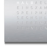 Qlocktwo Wanduhr Earth 45 | Stainless Steel | QT4BLSS