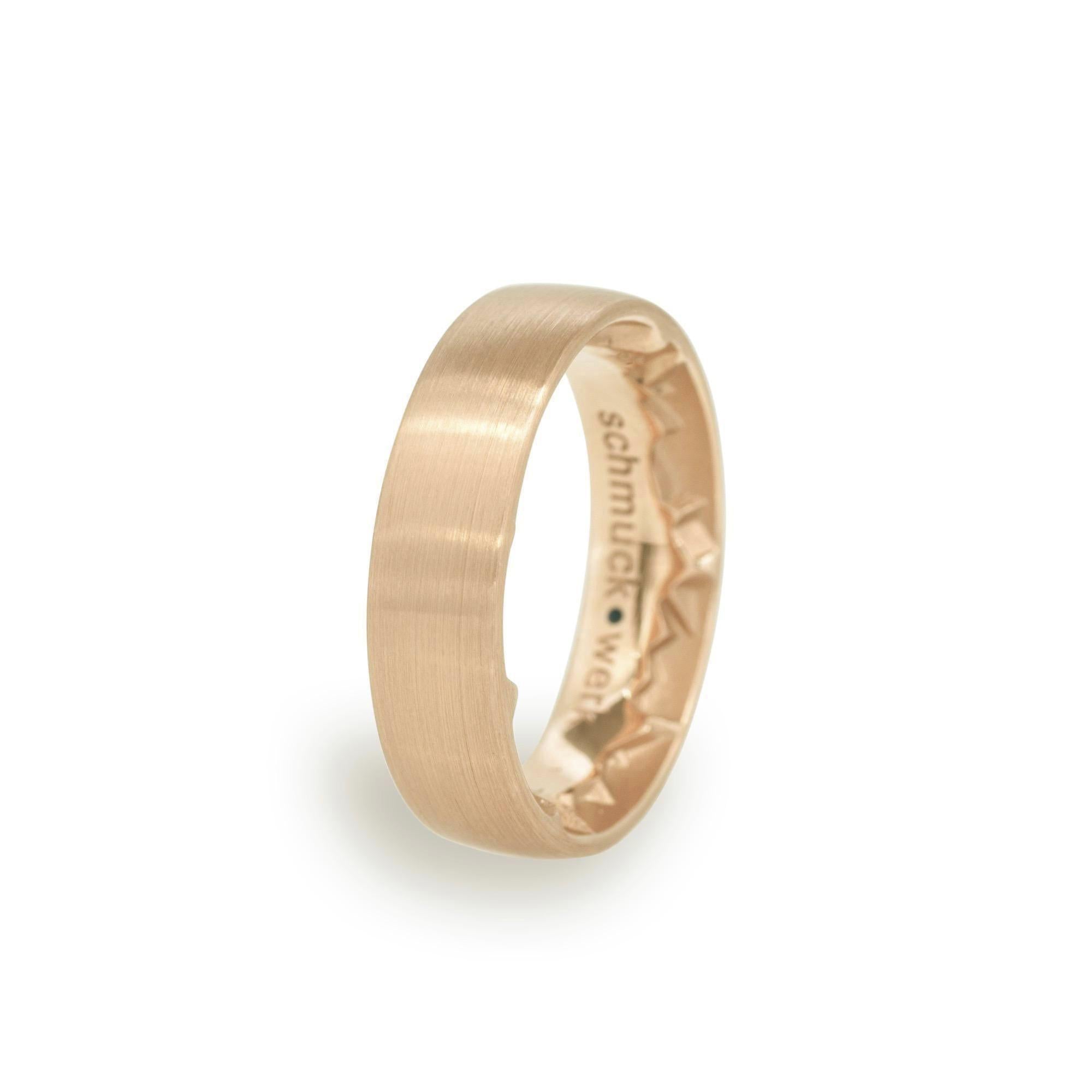 Schmuckwerk wedding ring Alps, red gold, GT360-RG