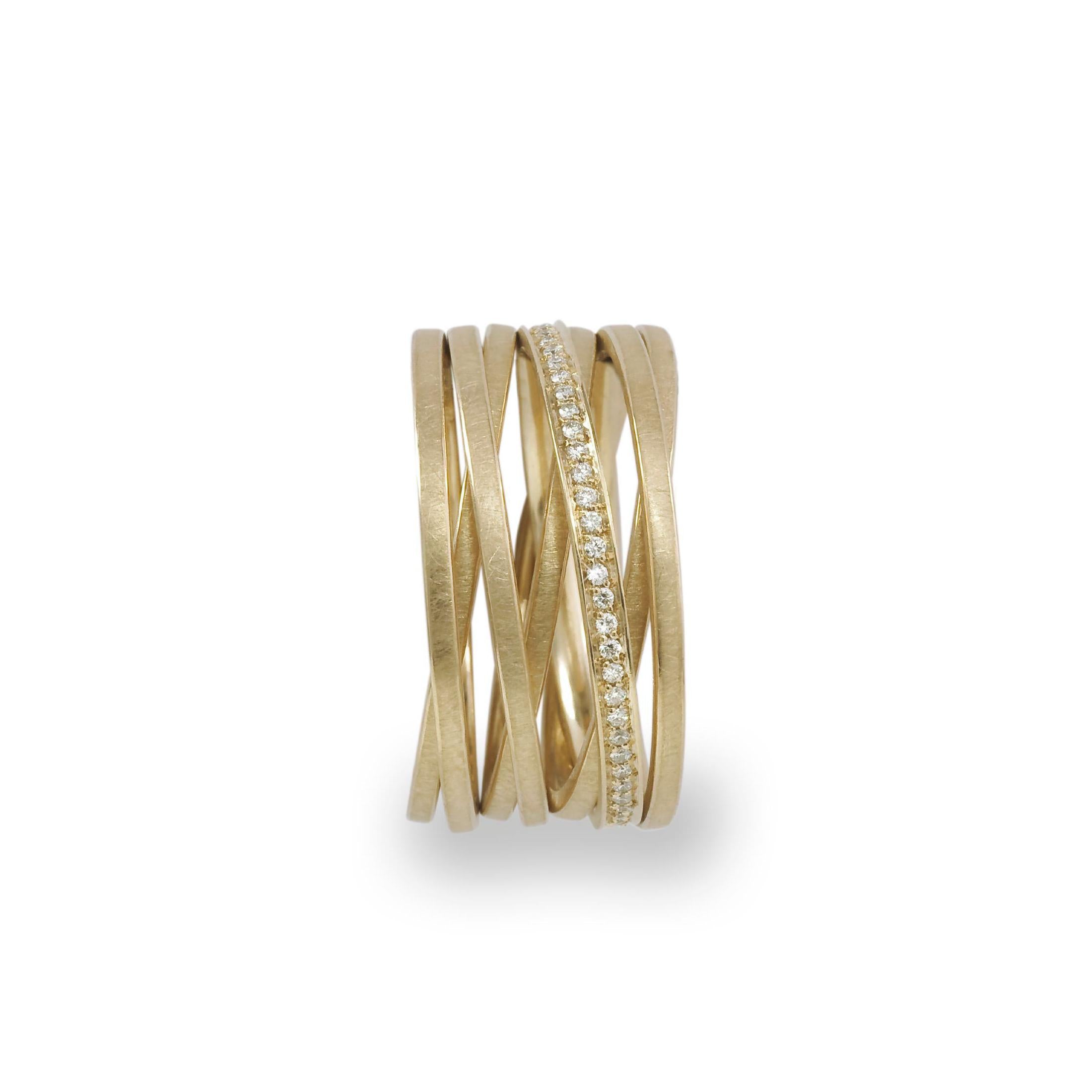 Schmuckwerk ring diamond fever, yellow gold, SR575-GG