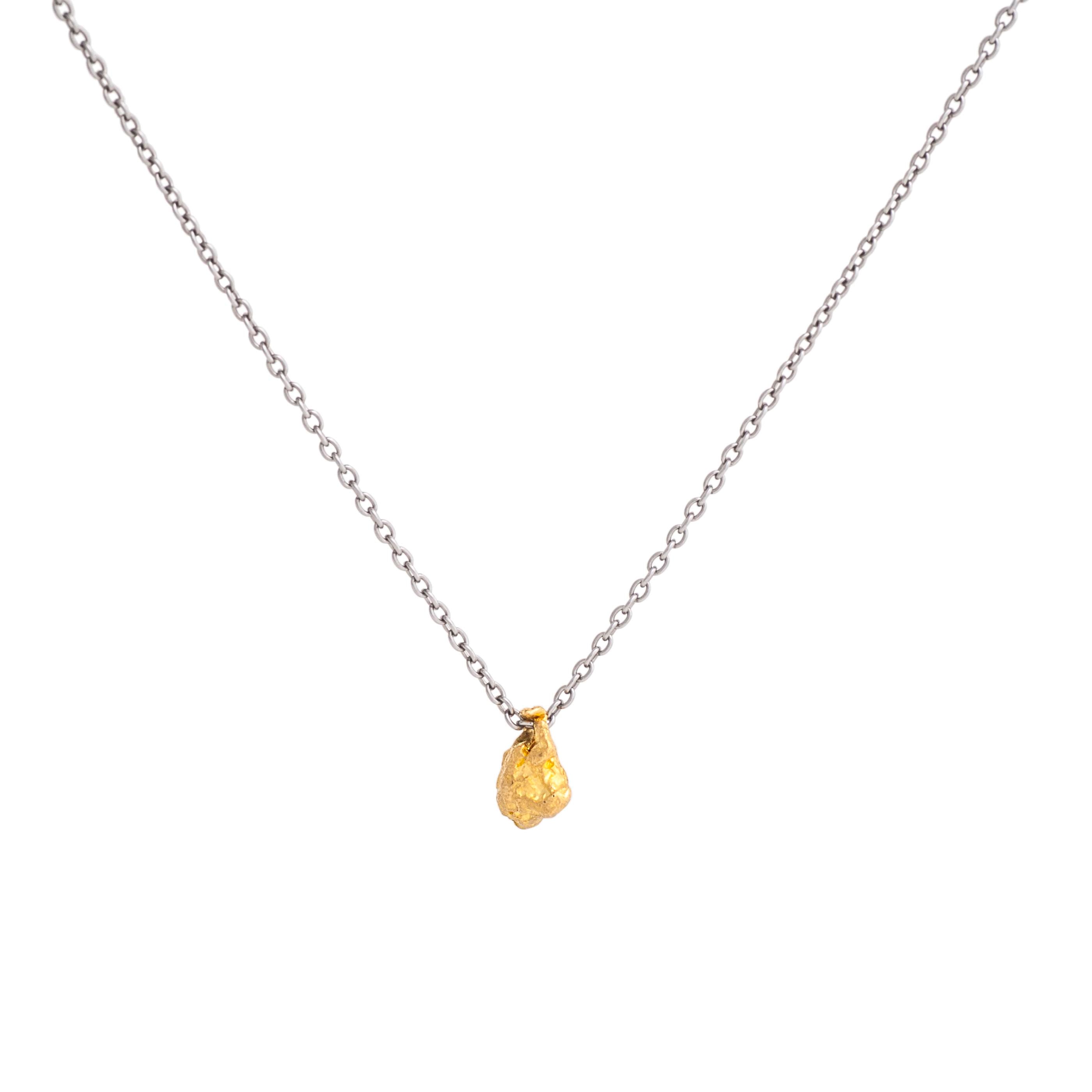 Schmuckwerk Collier Nugget, Edelstahl, NH503-ST