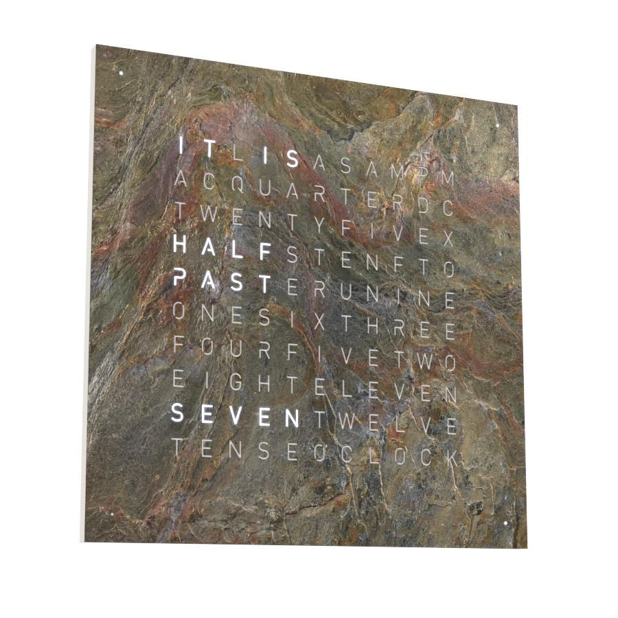 Qlocktwo Wall Clock Large Glintscape 90 x 90 cm