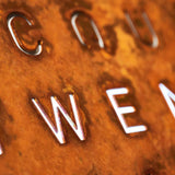 Qlocktwo Frontcover für Wanduhr Earth 45 | Rust | FCRT