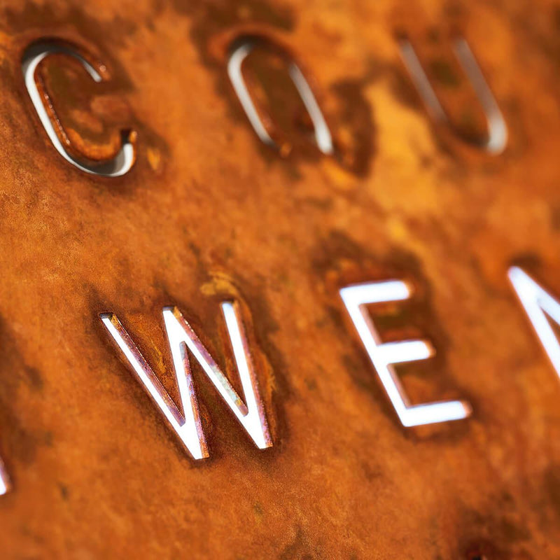 Qlocktwo Frontcover für Wanduhr Earth 45 | Rust | FCRT