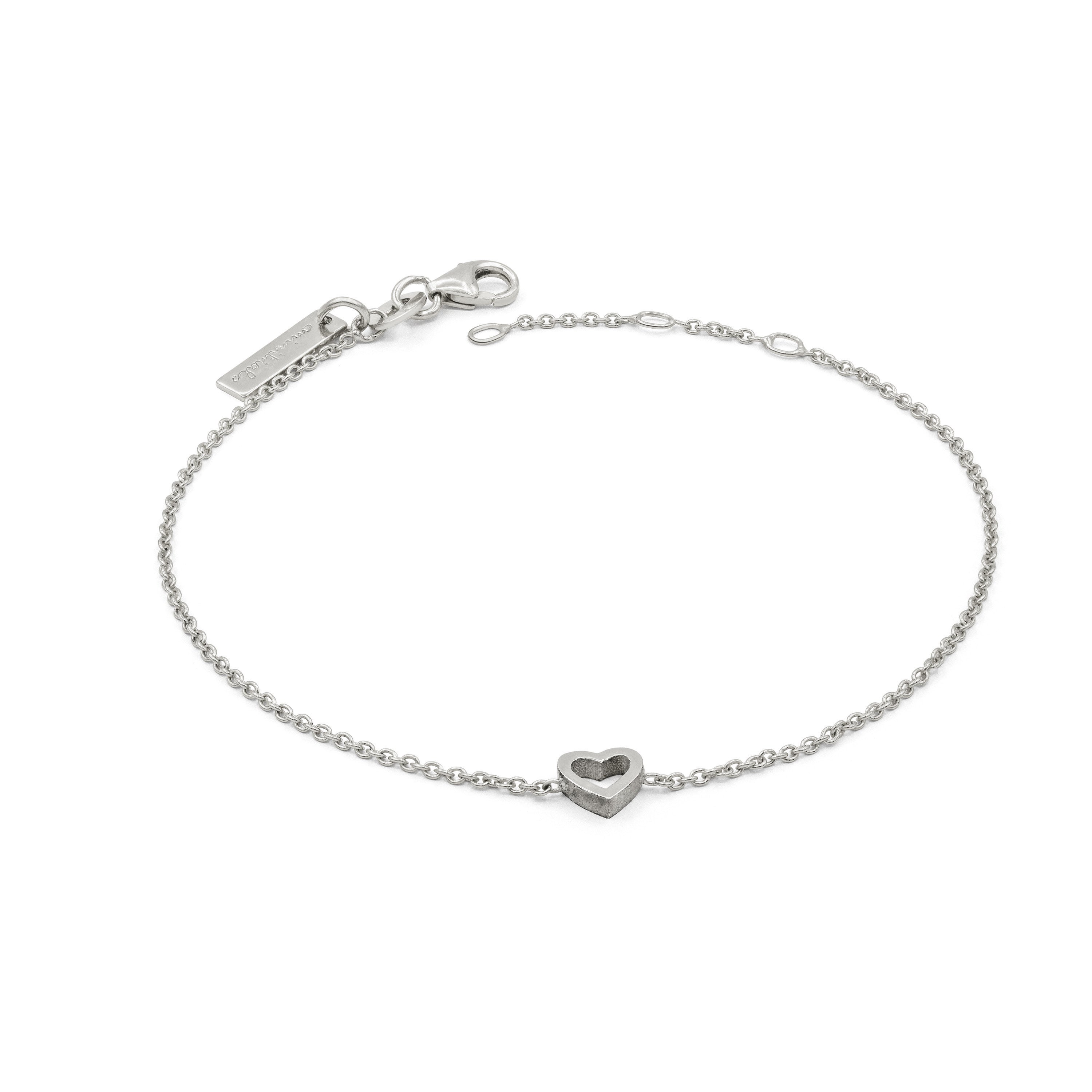 Minitials Armband Herz offen Weißgold CB-SIG-M1