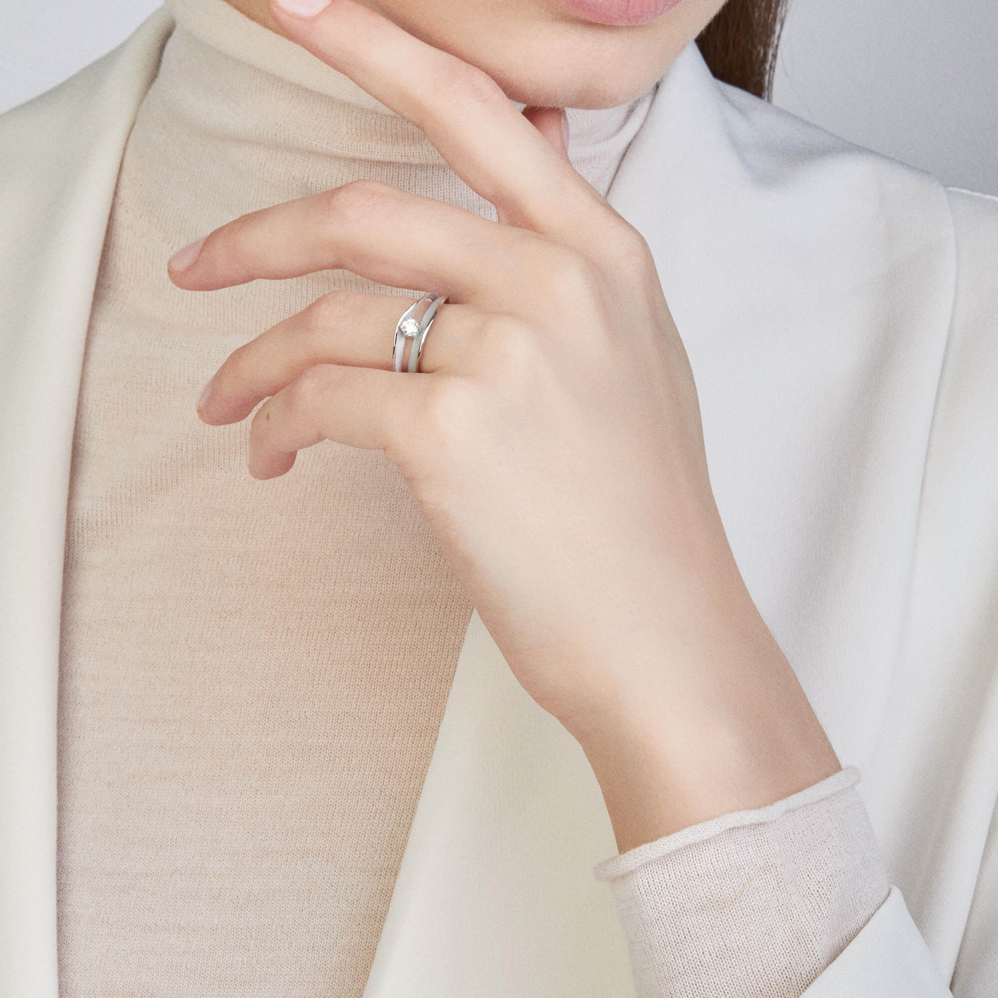 Cammilli Ring Dune Assolo | White Ice | GAN1422W