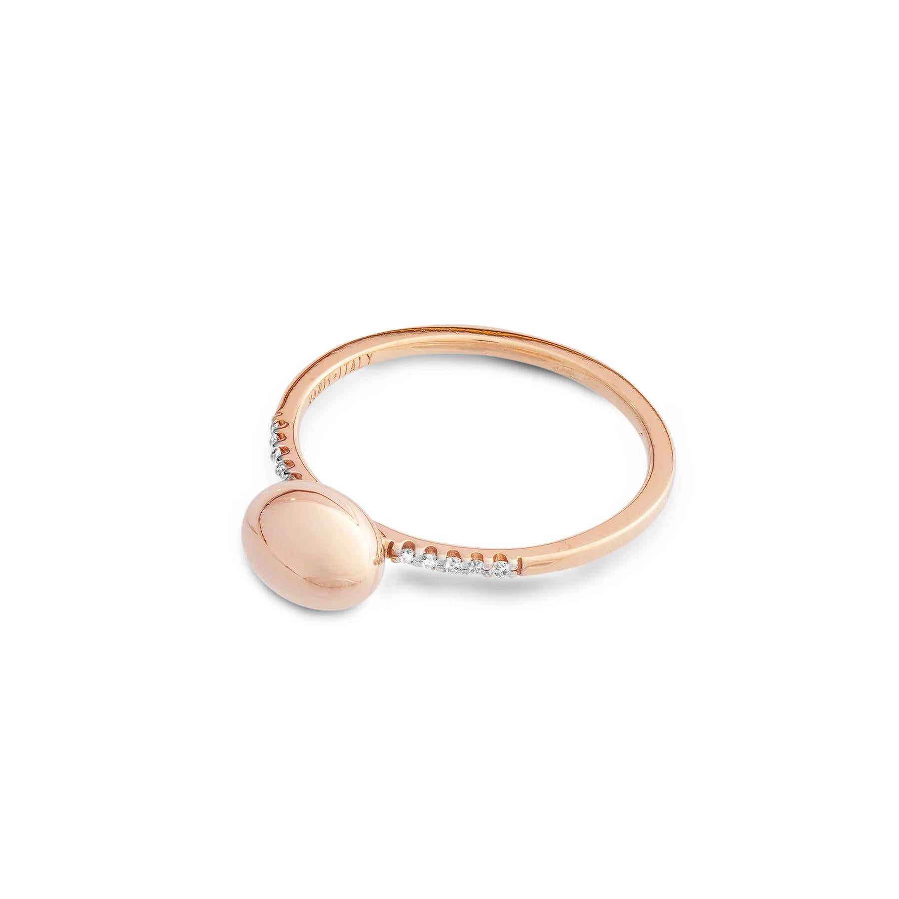 Nanis Sunset ring in polished rose gold with diamonds (small), AS26-583_rose