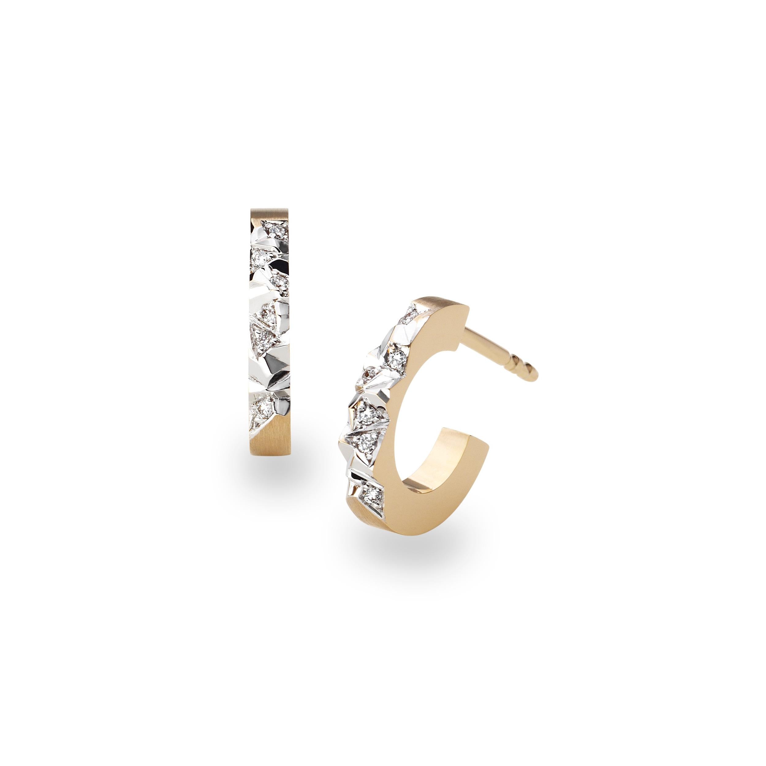 Schmuckwerk hoop earrings Alps, red gold, GO205-RG