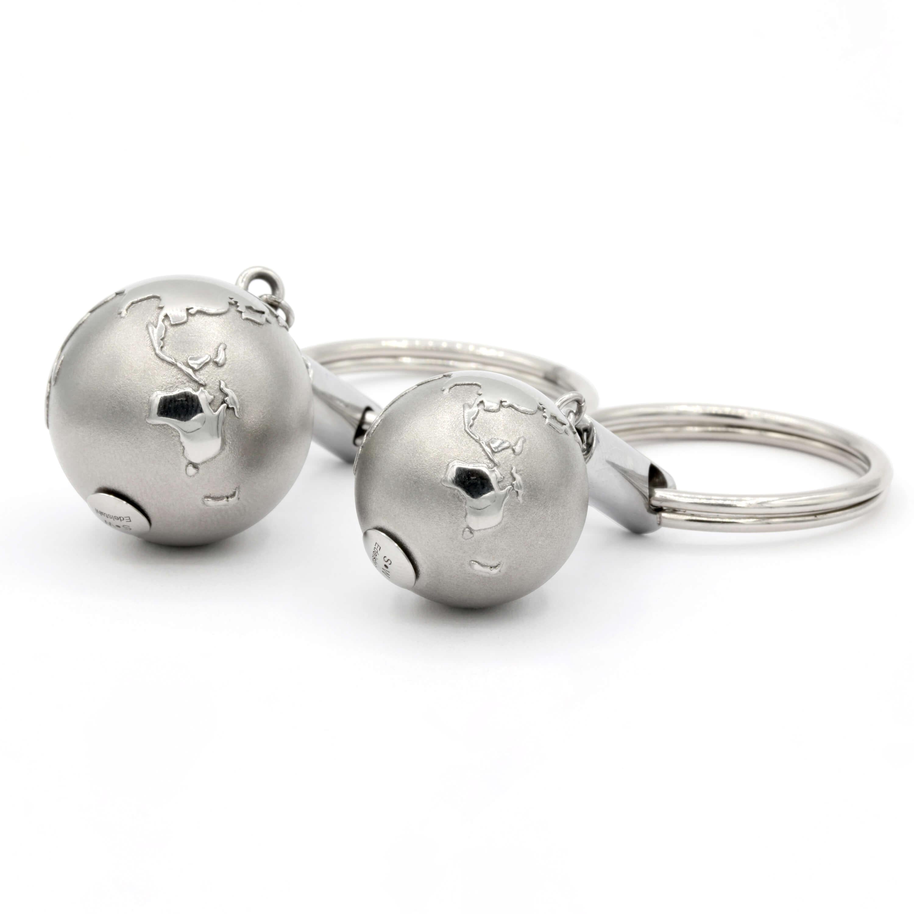 Schmuckwerk key ring world globe, stainless steel, OSA134-ST