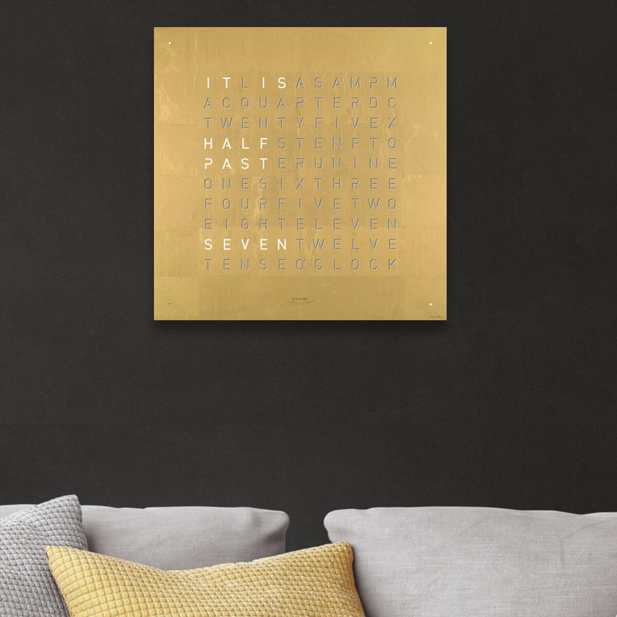 Qlocktwo Wall Clock Classic Gold QT4Gold