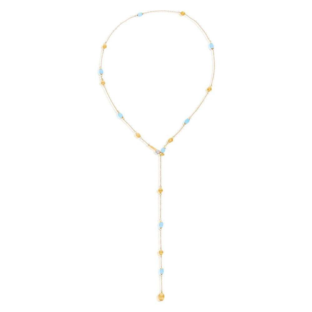 Nani's Dancing Azure Necklace, yellow gold, CS22-587