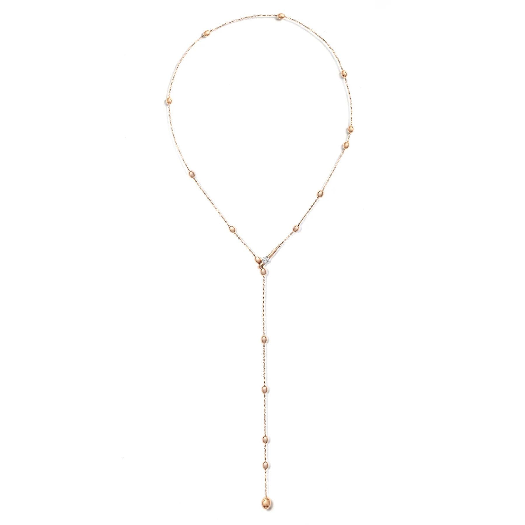 Nani's necklace Sunset Soffio, white diamonds, CS10-583_rose