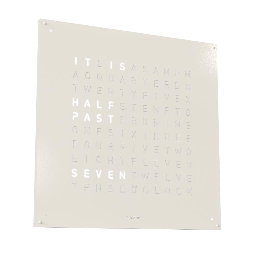 Qlocktwo Wall Clock Large White Pepper LG4WHPC