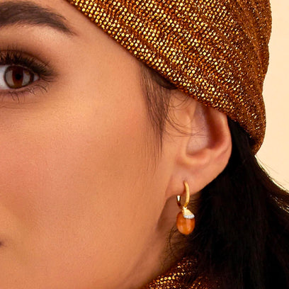 Nani's earrings Terre Lontane, yellow gold, OS11-603