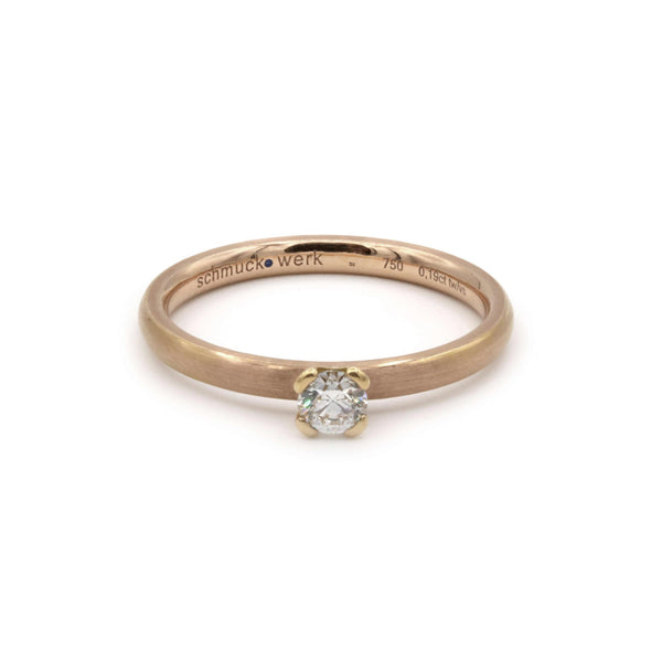 Schmuckwerk Solitaire-Ring Alpen, Rotgold, GT1424-RG