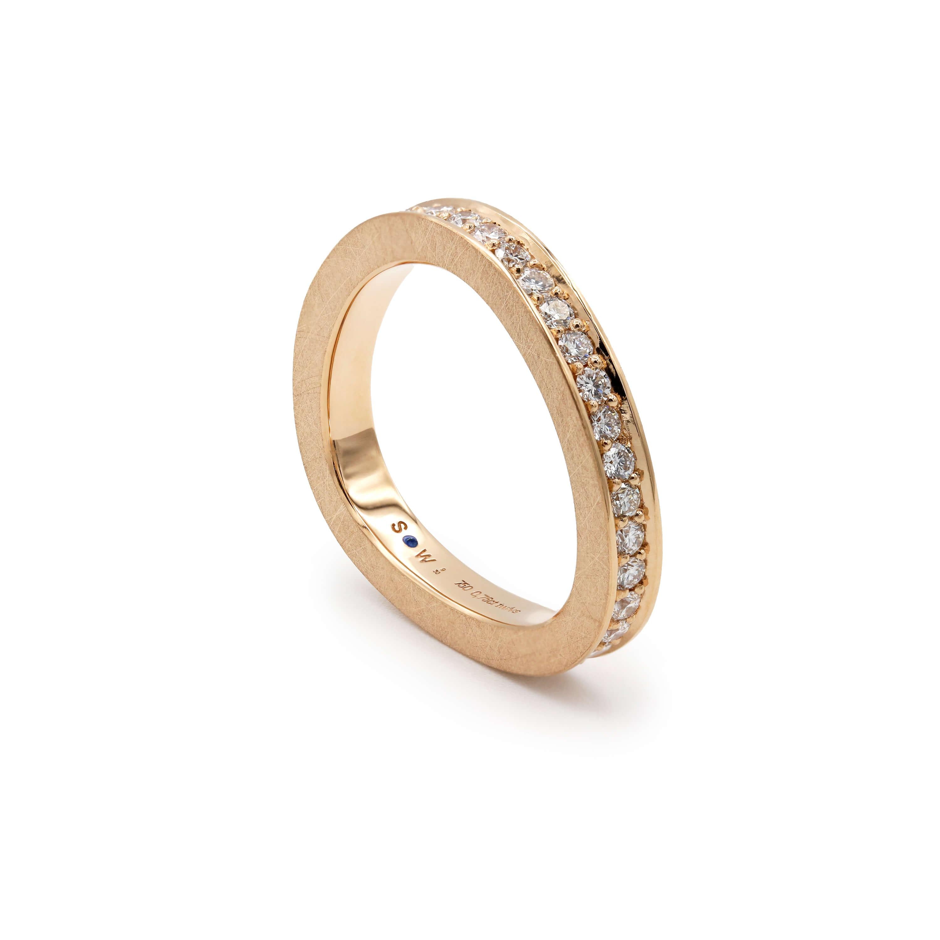 Schmuckwerk Memoire Ring Diamond Fever, red gold, ER305-RG