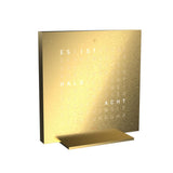 Qlocktwo Tischuhr Earth 13.5 | Golden Legend | T4SGL