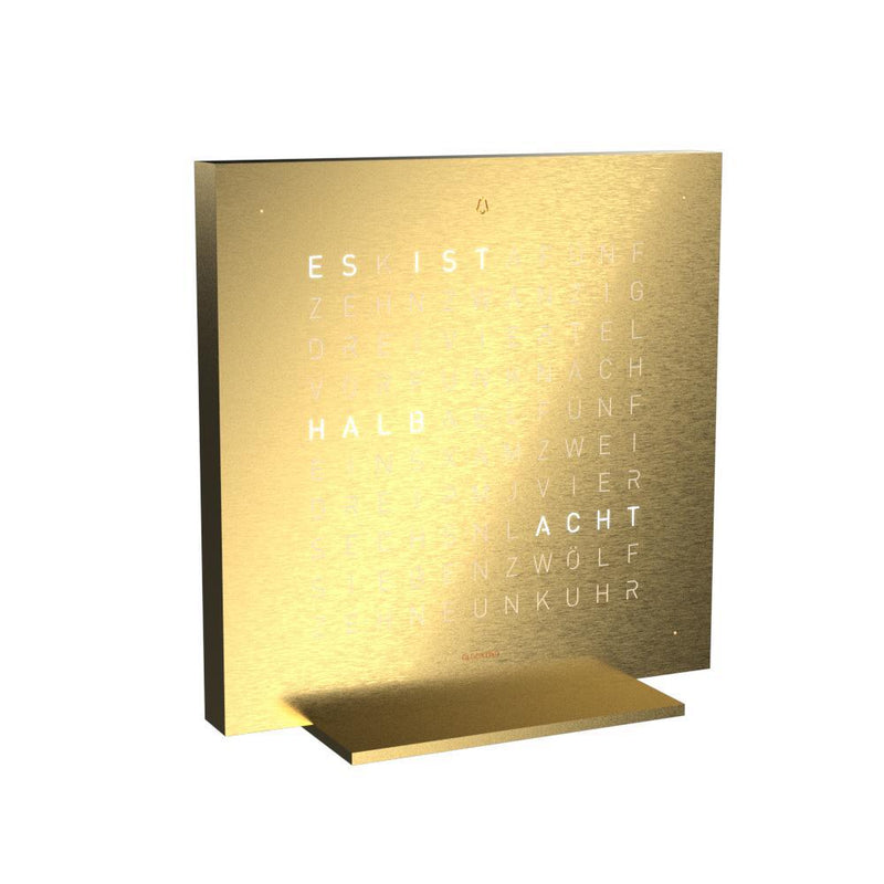 Qlocktwo Tischuhr Earth 13.5 | Golden Legend | T4SGL