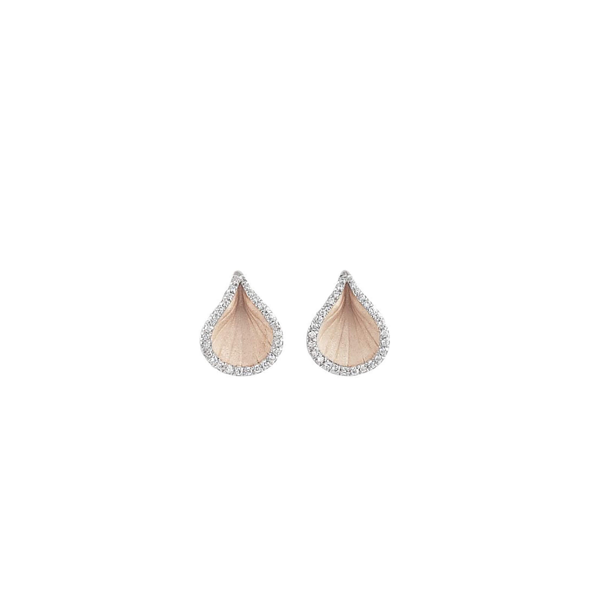 Annamaria Cammilli Stud Earrings Goccia, Natural Beige, GOR2226N