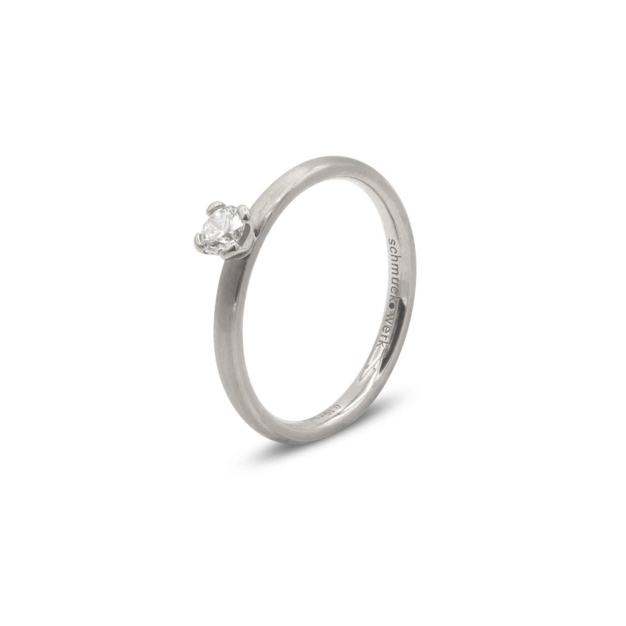 Schmuckwerk Solitaire-Ring Alpen, Platin, GT1424-PT