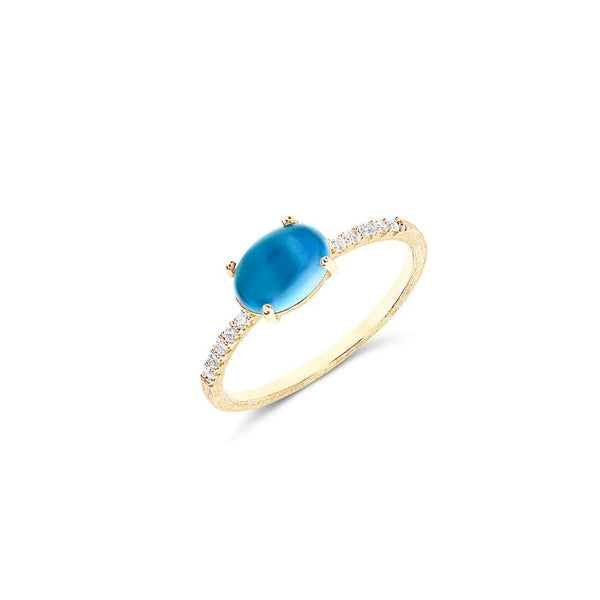 Nanis Ring Dancing Azure, Gelbgold, AS35-597