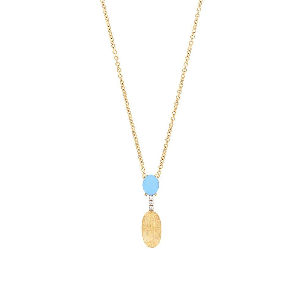 Nani's necklace Dancing Azure, yellow gold, CS4-597