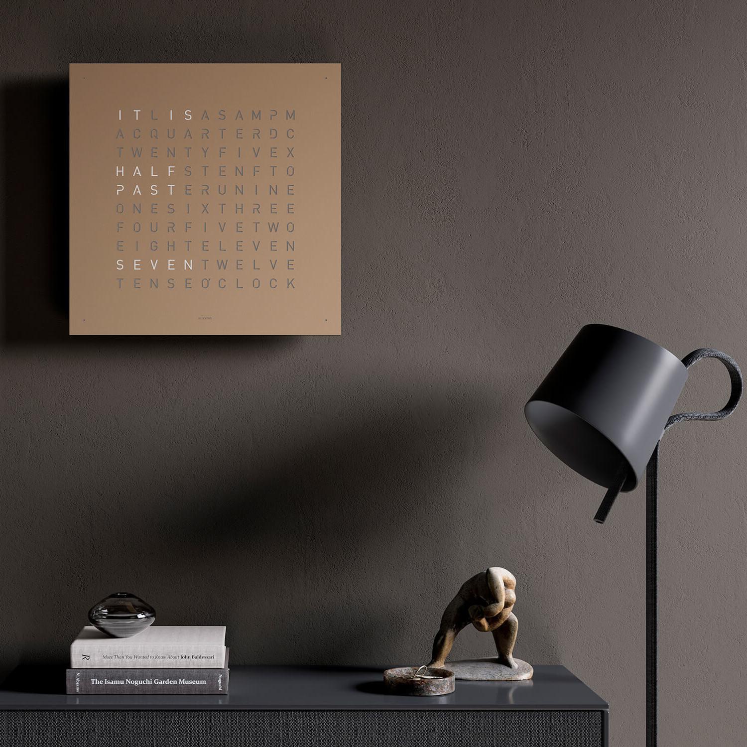 Qlocktwo wall clock Classic Hazelnut QT4HN